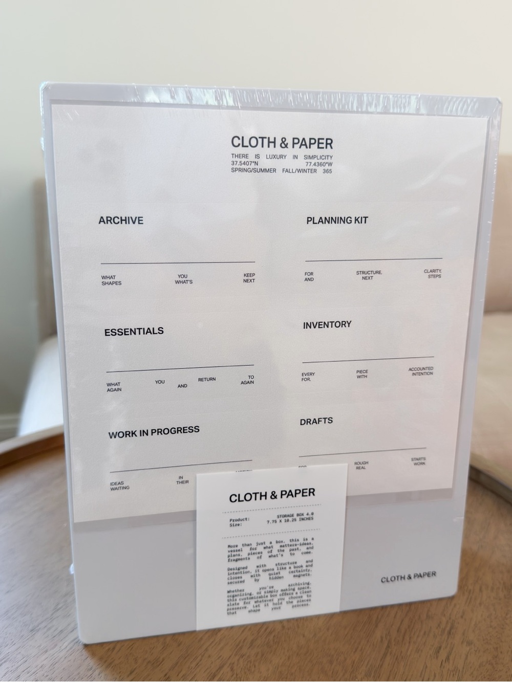 Cloth & Paper Storage Book 4.0